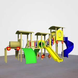 Ahşap Çocuk Oyun Parkı Tren Model
